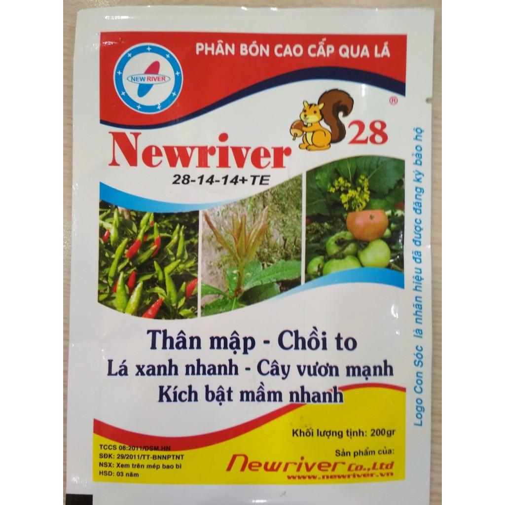 PHÂN BÓN NEWRIVER 28-14-14 gói 200 gr - VƯƠN CÂY - BẬT MẦM