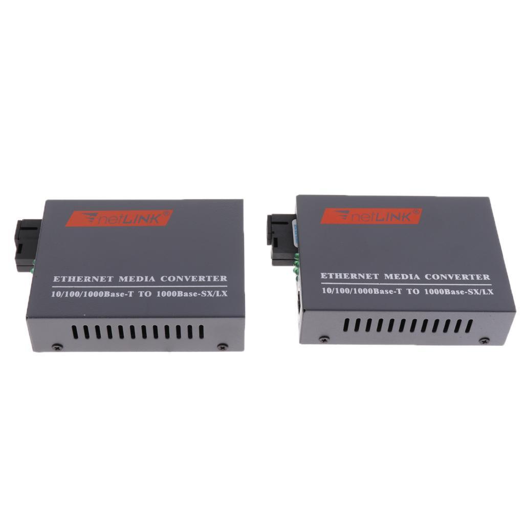 100/1000Mbps Gigbit RJ45 Ethernet to Fiber optic Media Converter 1 Pair