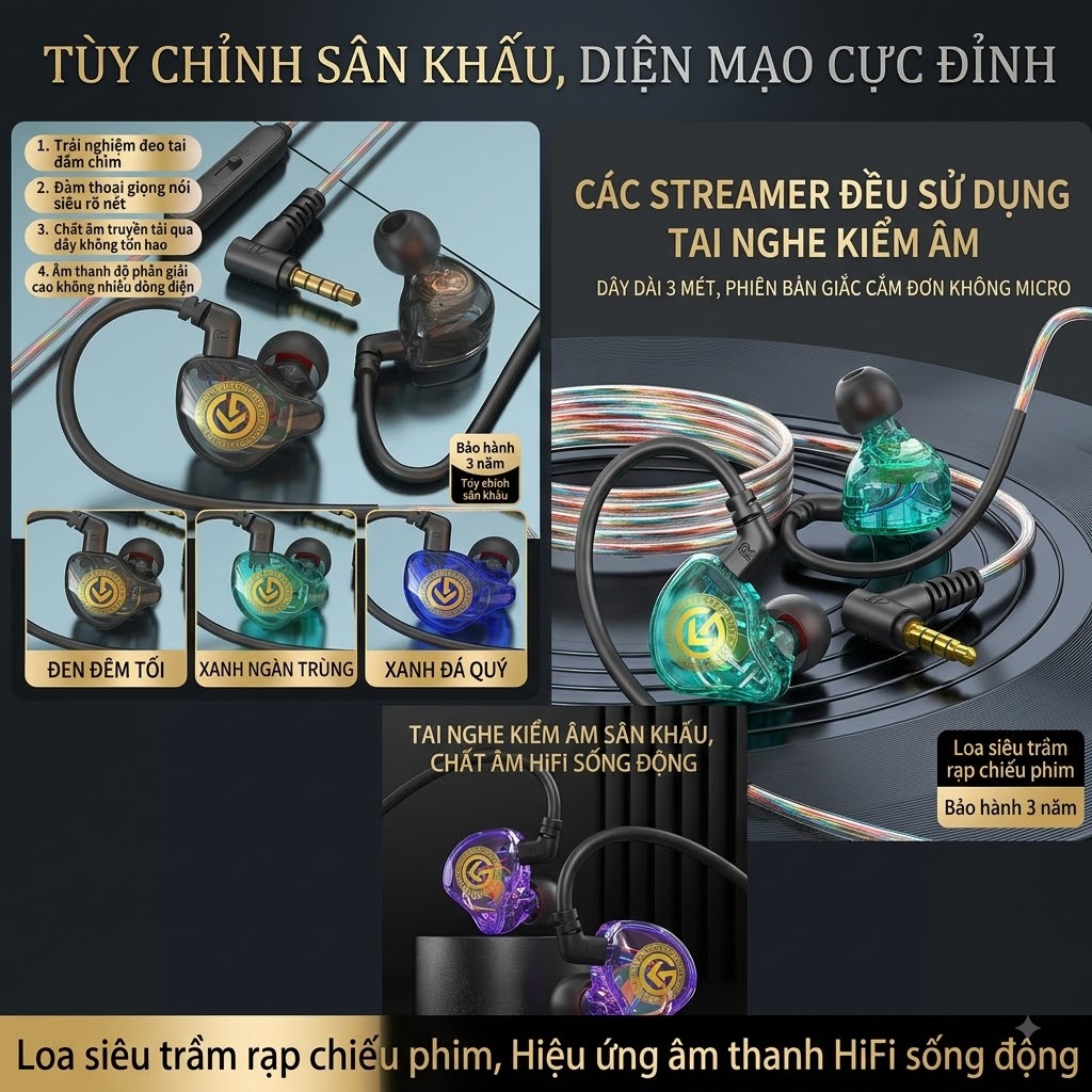 Tai Nghe Thể Thao Có Dây KG01/KG02, Nhét Tai Có Micro, Jack 3.5mm Dây 1.2m - miếng lót chuột