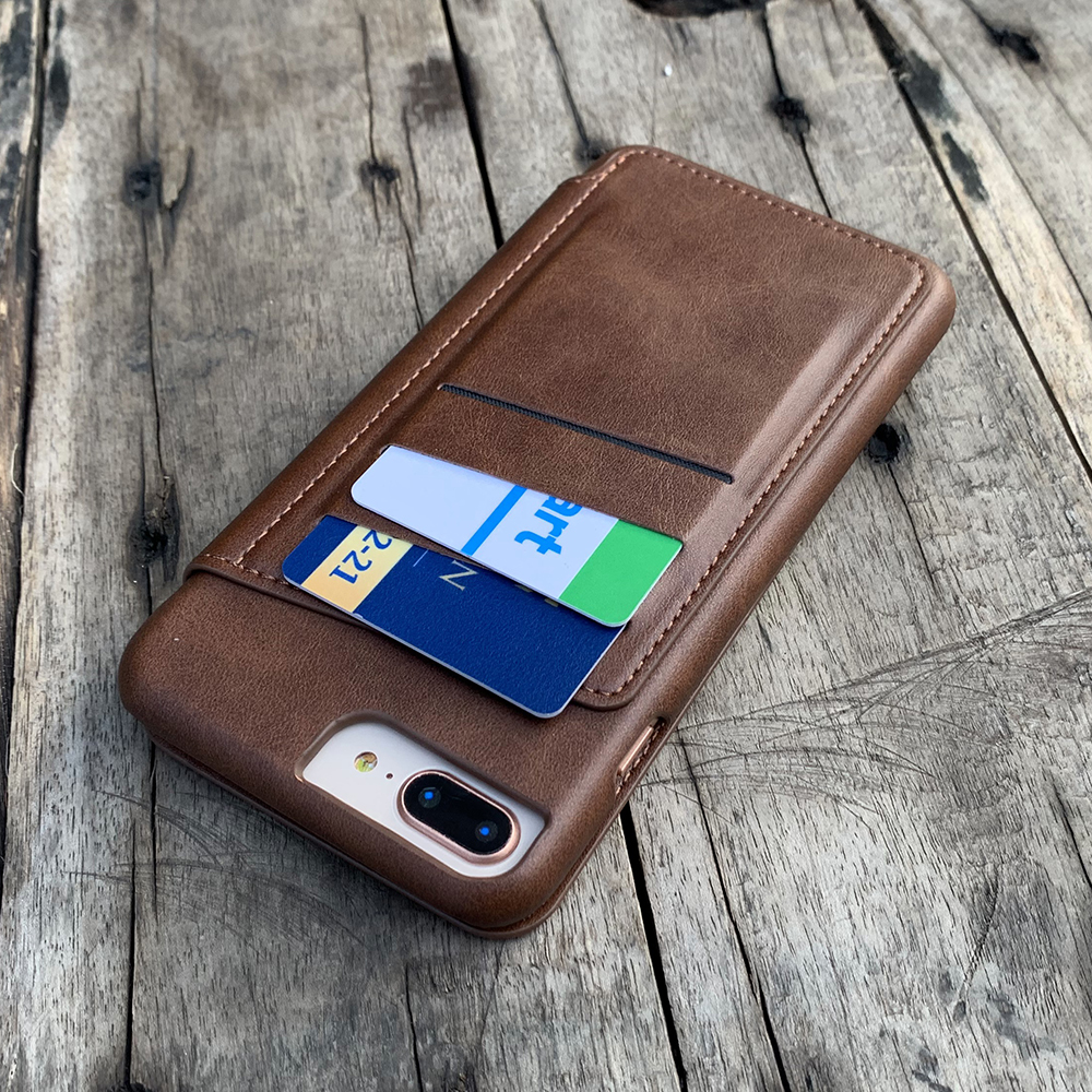 Bao da cao cấp dành cho iPhone 7 Plus / iPhone 8 Plus - Màu nâu