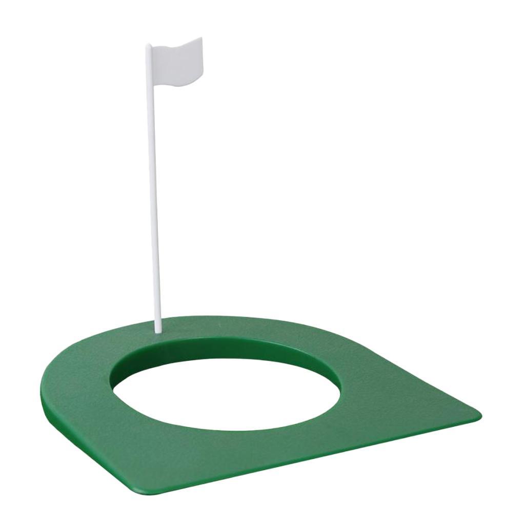 2pcs Golf Putting Green Regulation Cup Hole Flag Golf Practice Training Aids for Home Office Traveling