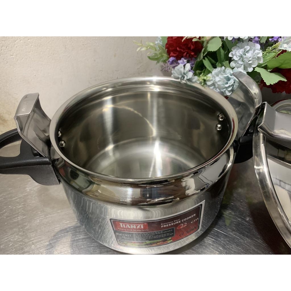 Nồi áp suất Inox cao cấp 304 Tianxi BM-CS22 / 5.0 Lít (Sử dụng được bếp điện từ)