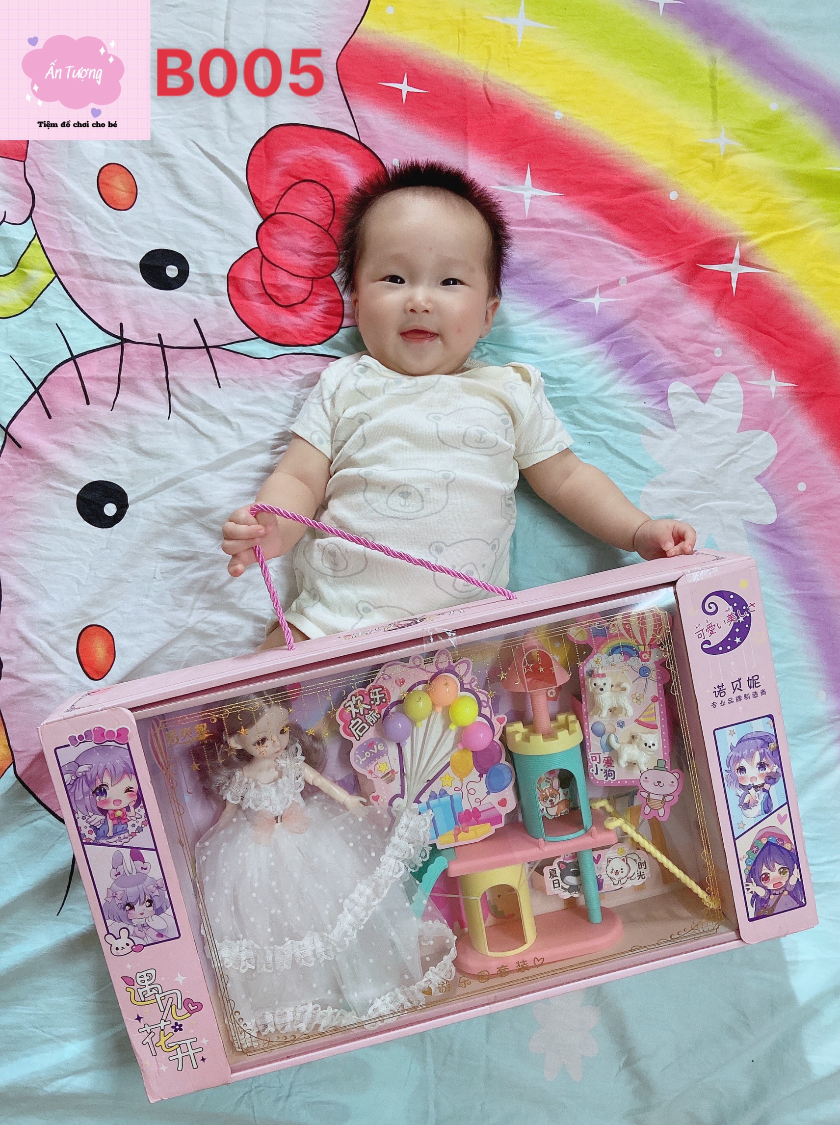 Đồ chơi bé gái - Đồ chơi búp bê- Hộp búp bê Barbie, búp bê BJD khớp xoay kèm phụ kiện các bé cún
