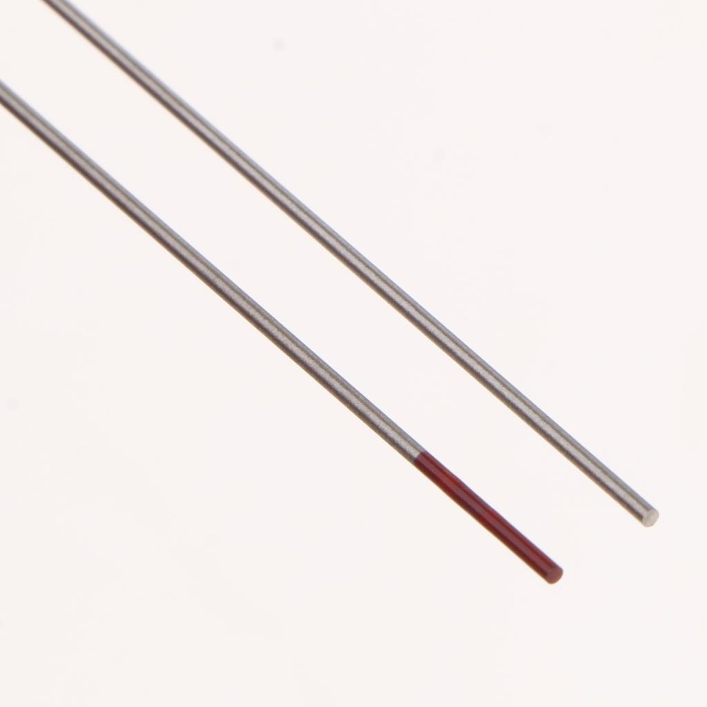 10 Pieces WT20 1/25 x5.9inchh 2% Thoriated Red Tungsten Electrodes Welding Tig Rods