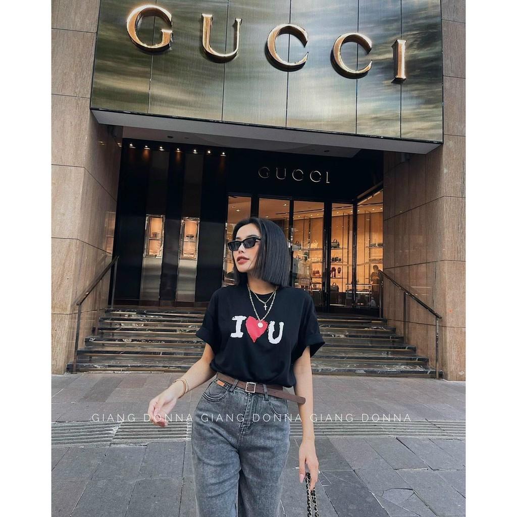 Áo Phông Nữ Tay Lỡ Tim Đỏ Đơn Giản