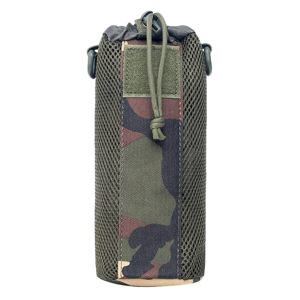 Outdoor Water Bottle Carrier with Shoulder Strap Drinking Pouch Bag Holder Woodland Camo/ ACU/CP/Digital Woodland