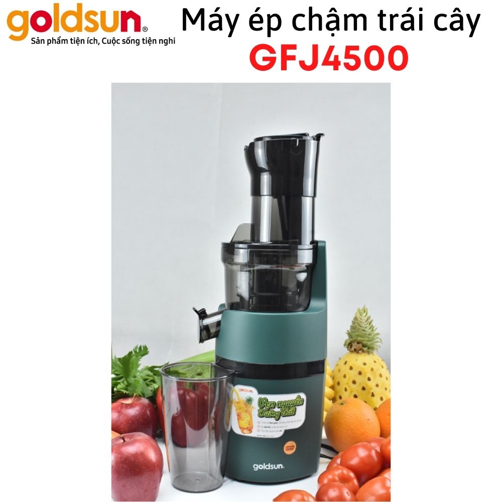 Máy Ép Chậm Trái Cây Goldsun GFJ4500 Nguyên Quả Kiệt Bã Lên Đến 98% Công Suất 200W - Hàng chính hãng