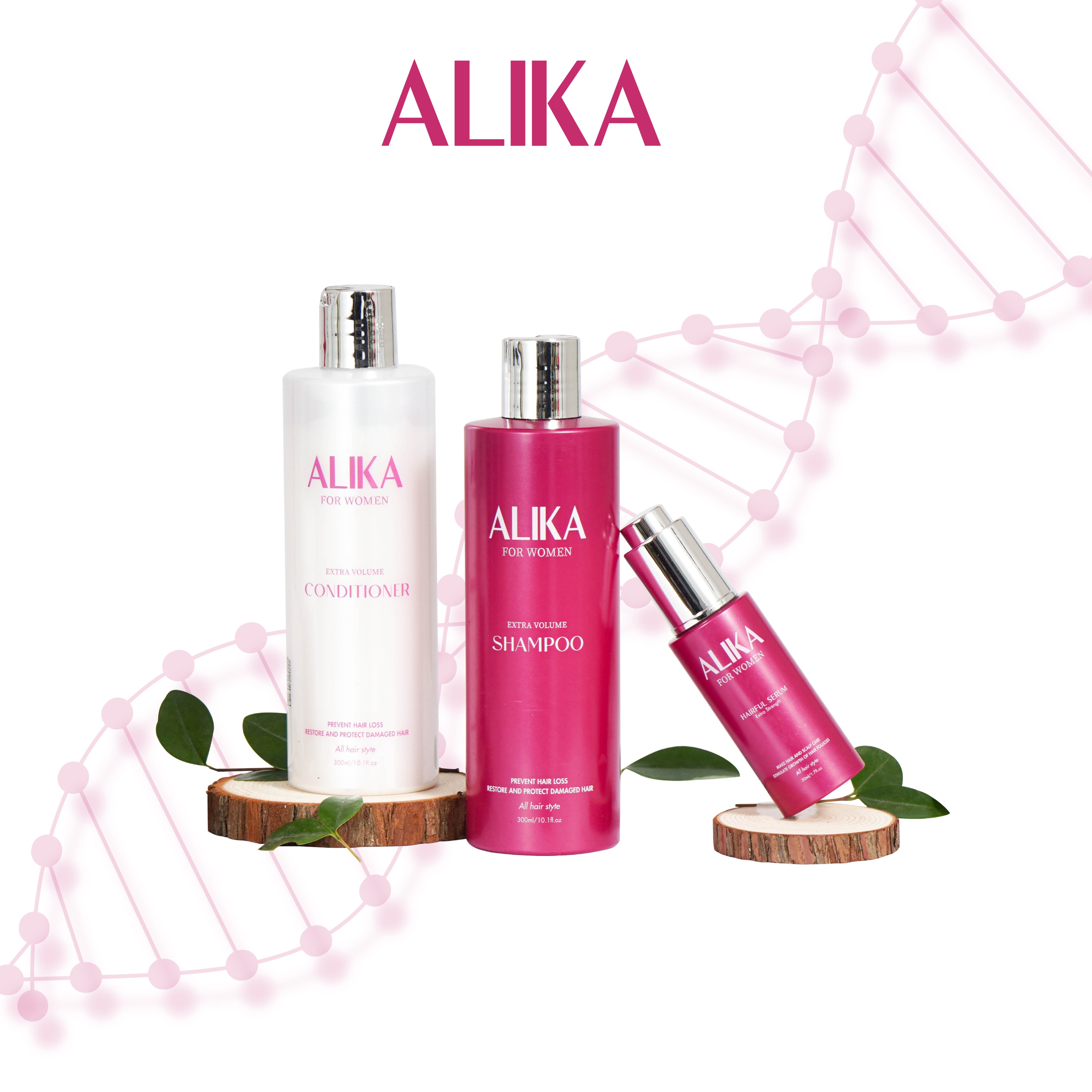 Dầu Gội Alika for women, Ngăn Rụng Tóc Gàu Ngứa Da Đầu , Dưỡng Mọc Tóc Mềm Mượt , Chai 300ml