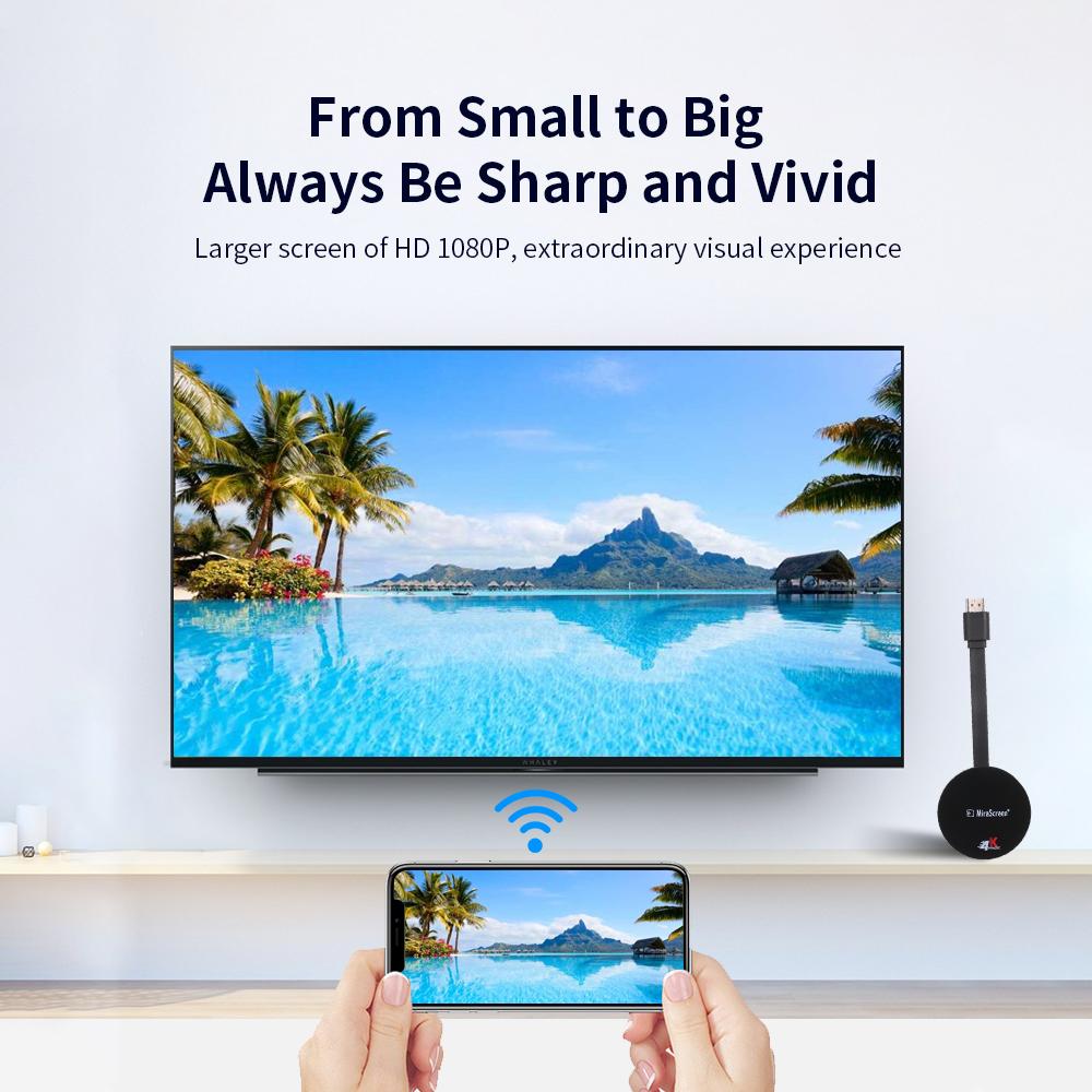 Wireless Dongle WiFi Display Dongle 1080P HD 4K Receiver Miracast Adapter Wireless Screen Converter Adapter DLNA Airplay