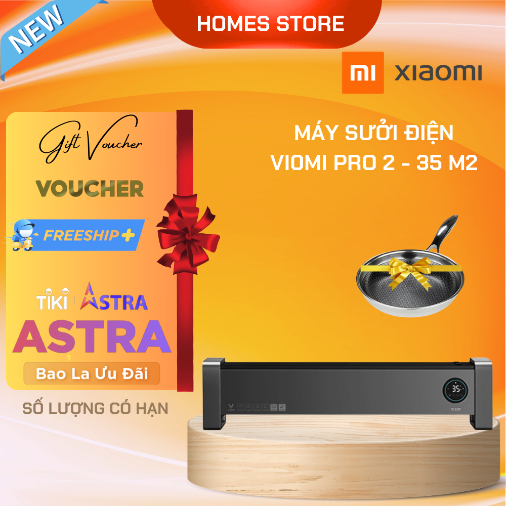 Máy Sưởi Điện XIAOMI Viomi Pro 2 Kiêm Phun Sương Tạo Ẩm Thông Minh Đa Mức Nhiệt Độ, Kháng Nước IPX4, Kết Nối App Mihome, Diện Tích Hoạt Động 30 m2, Công Suất 2000 W - Hàng Chính Hãng