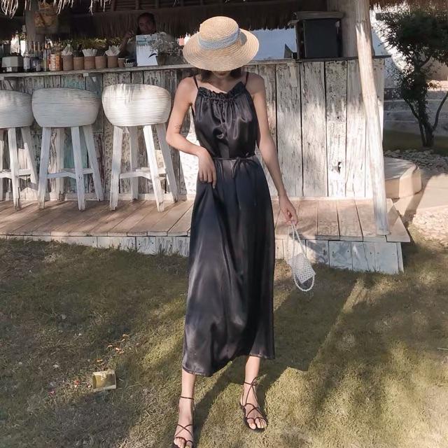 Đầm maxi , cột eo