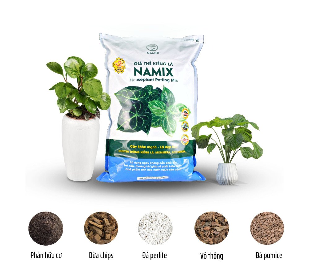 Giá thể trồng kiểng lá Namix  10dm3