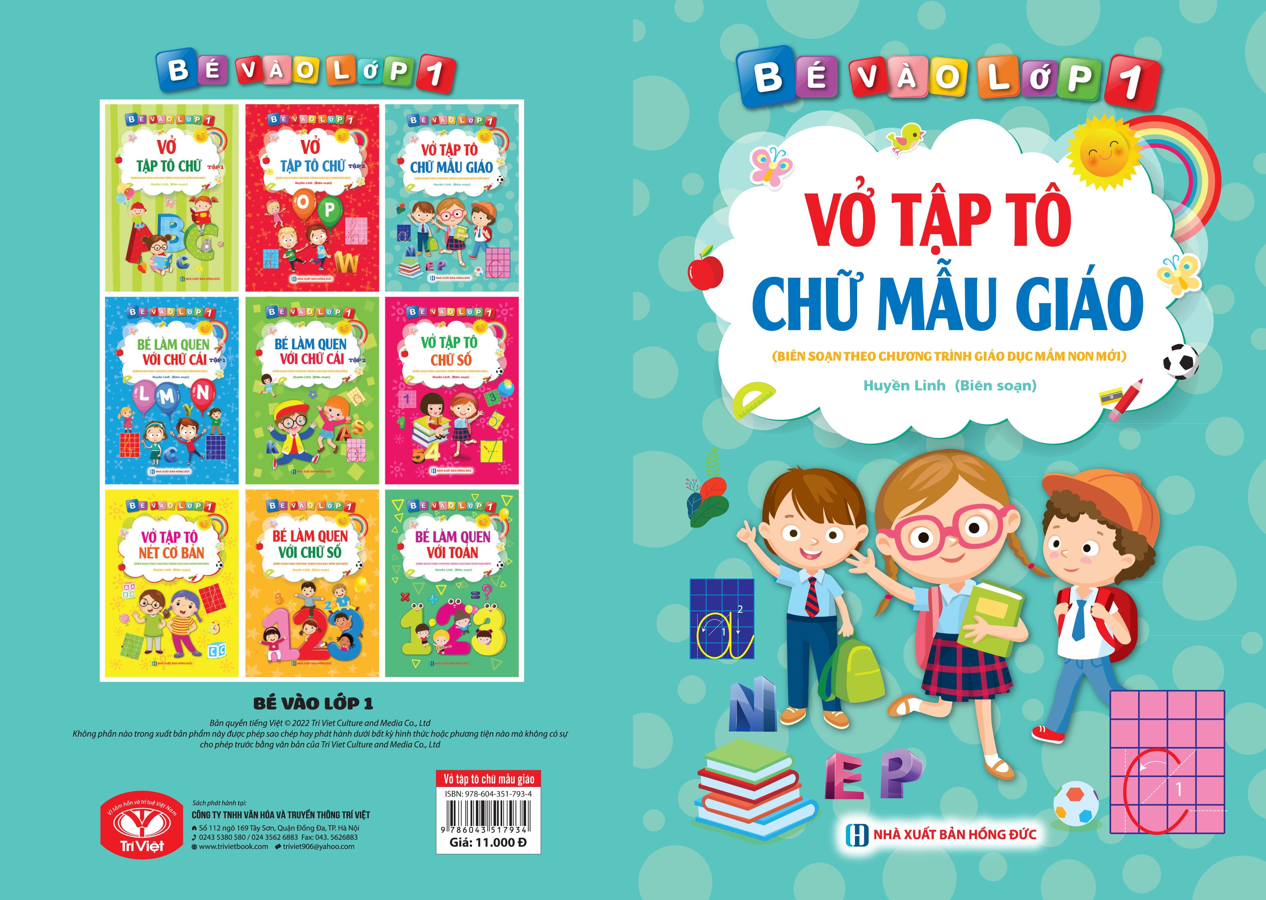 Bé Vào Lớp 1 - Vở Tập Tô Chữ Mẫu Giáo