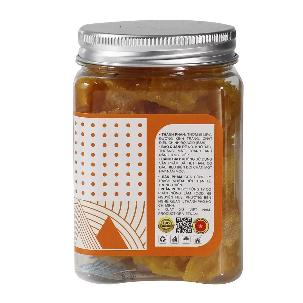 [HẠT MỨT TẾT 2024] Thơm Sấy Dẻo Thượng Hạng Nonglamfood hũ 150g- Premium Soft Dried Pineapple | Quà tặng cao cấp Xuân Giáp Thìn cho người thân, bạn bè, doanh nghiệp