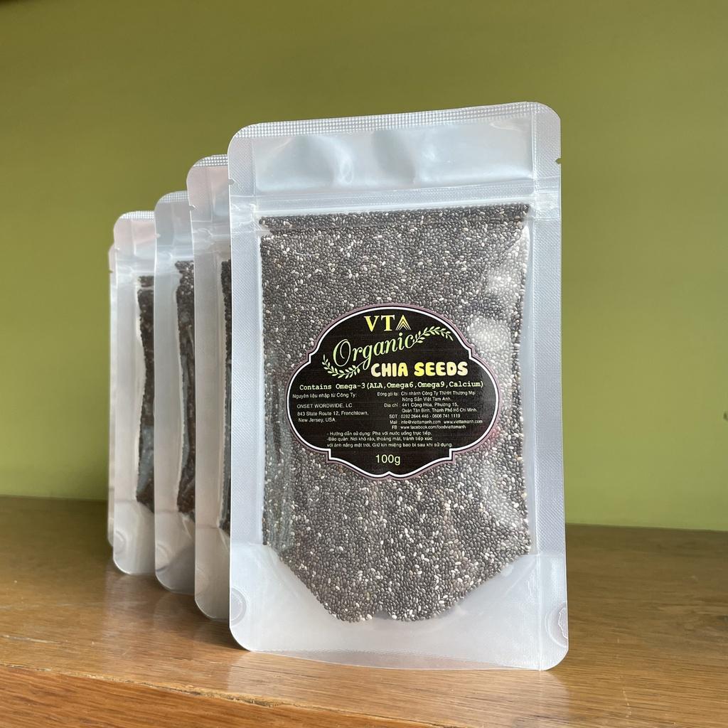 Hạt Chia Hữu Cơ Việt Tam Anh Nhập Khẩu Mỹ - Túi 100g