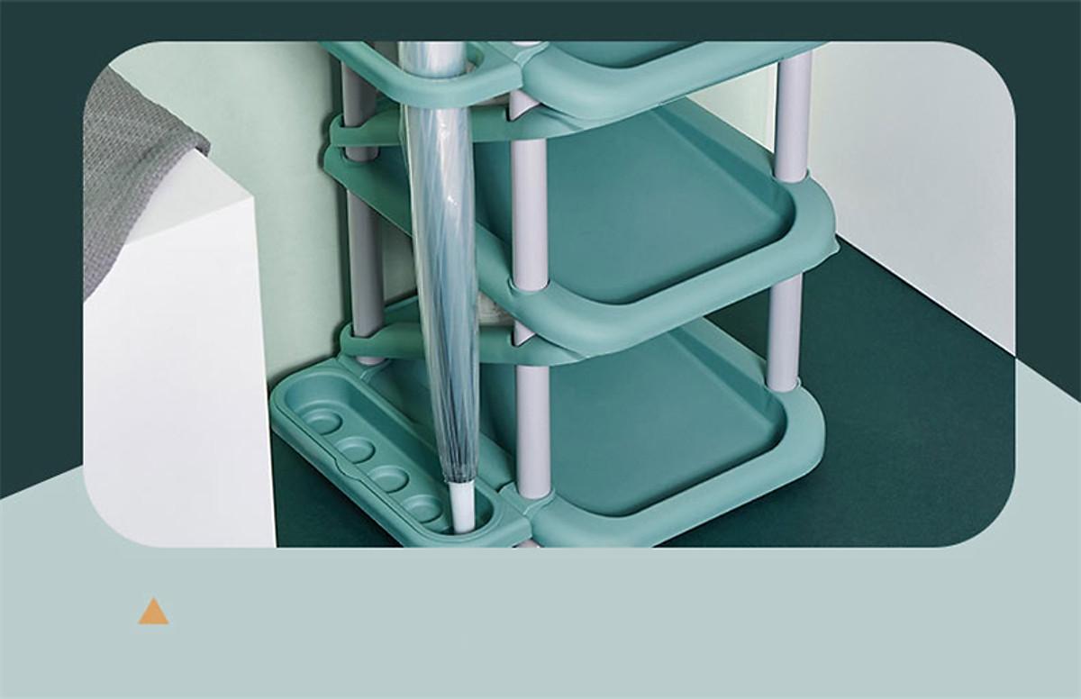KỆ GIÀY 6 TẦNG NHẬT BẢN LƯU TRỮ 11 ĐÔI GIÀY VÀ 4 CÂY DÙ
