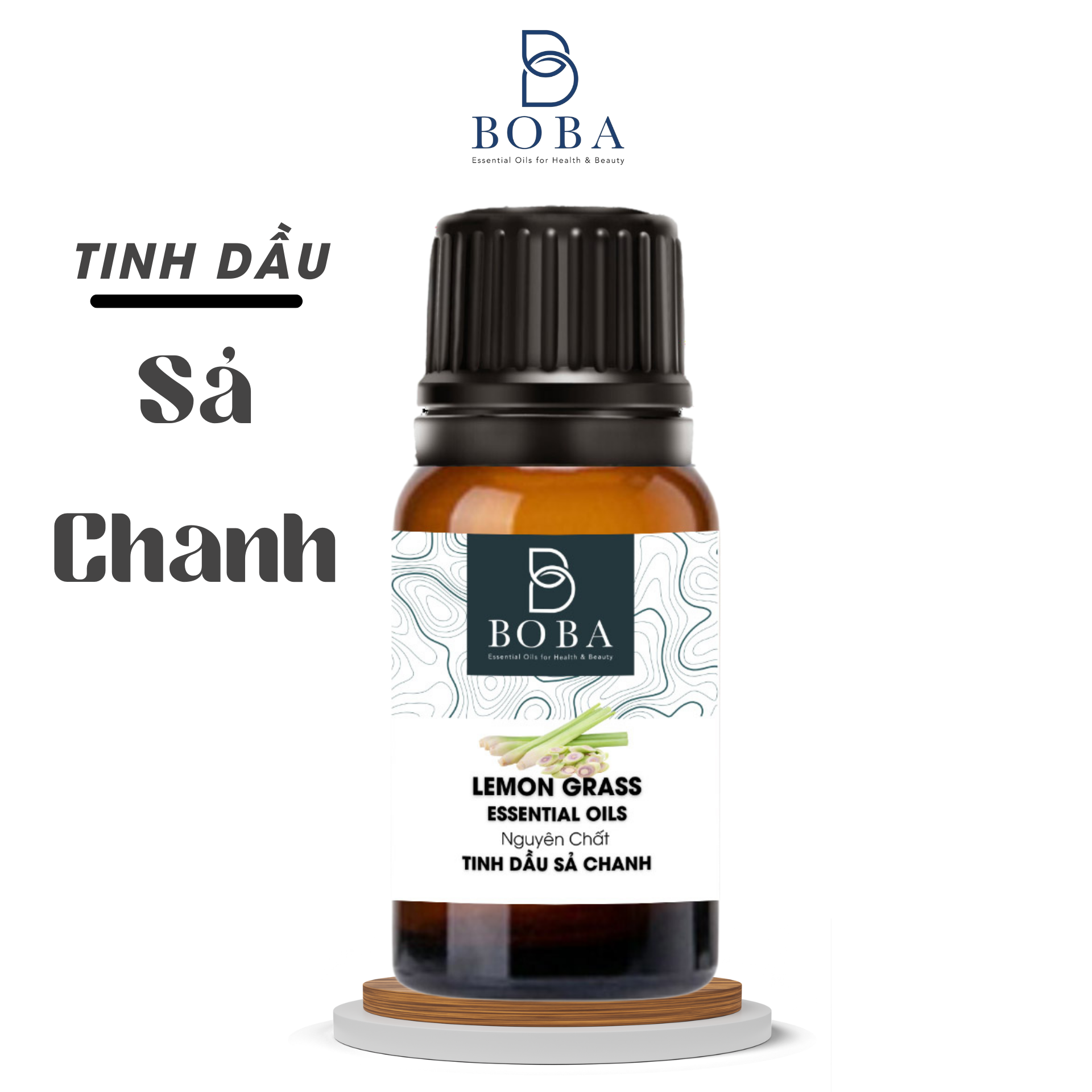 (HCM) Tinh Dâu Sả Chanh BOBA Thiên Nhiên Nguyên Chất, Đuổi Muỗi, Kháng Khuẩn, Xông Hương Thơm - BOBA NATURALS