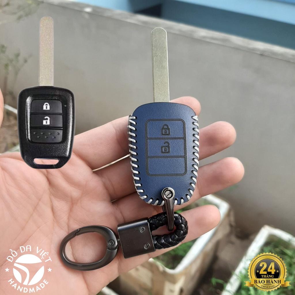 Bao da chìa khoá Honda Brio, City, Civic 2014-2018 chìa khoá cơ bảo hành 2 năm