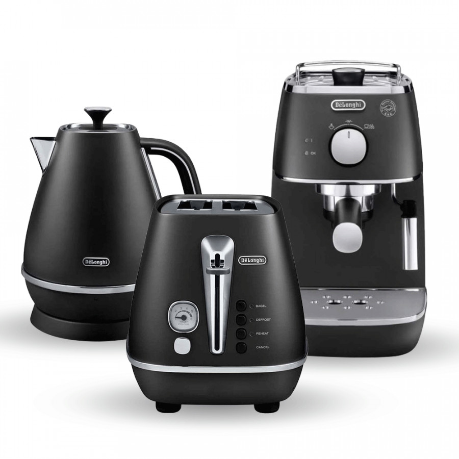 Combo siêu phẩm Delonghi Distinta (Máy pha cà phê + Lò nướng bánh mỳ + Ấm đun nước) (Giao màu ngẫu nhiên theo bộ) - Hàng chính hãng