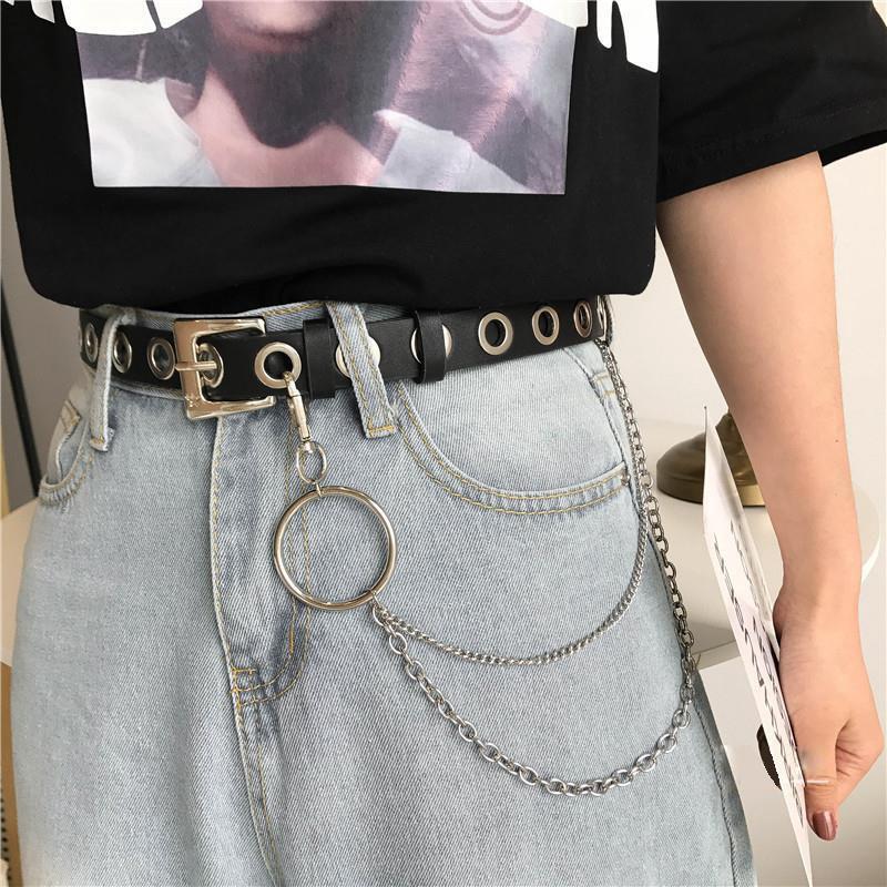 Dây xích đeo quần basic mix vòng tròn phụ kiện unisex
