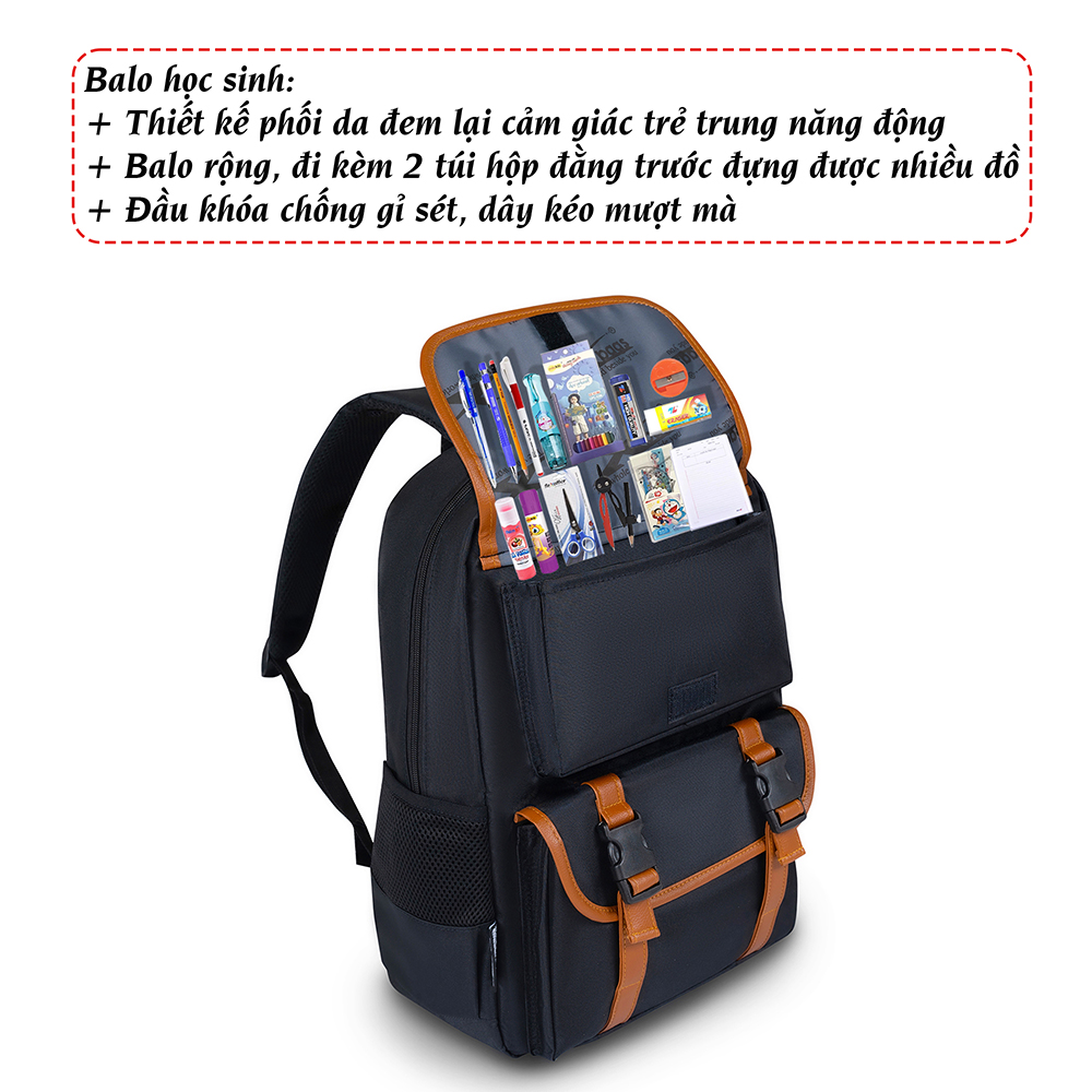 Cặp học sinh trung học nữ cá tính Xbags Clever