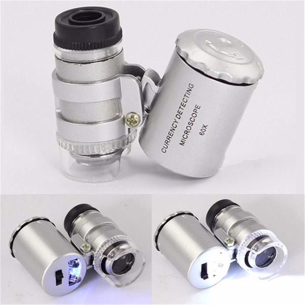 Kính Lúp Cầm Tay Mini 60X Có Đèn