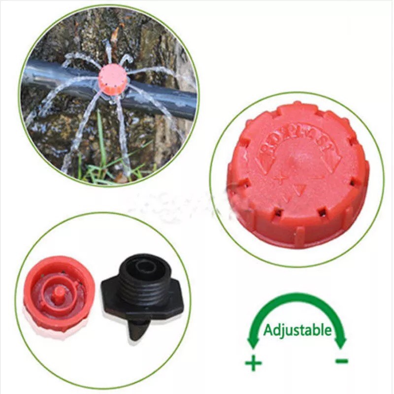 Bộ tưới cây tự động gồm 20 đầu tưới nhỏ giọt, 20m dây dẫn nước, 01 đồng hộ đặt thời gian tưới tự động và phụ kiện