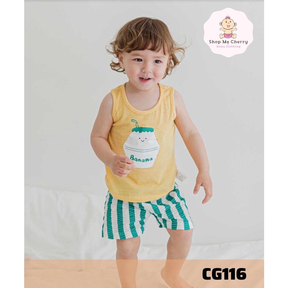 BỘ BA LỖ CAO CẤP BÉ TRAI NỘI ĐỊA HÀN, CHẤT COTTON GIẤY ORGANIC, MẪU YAKULK