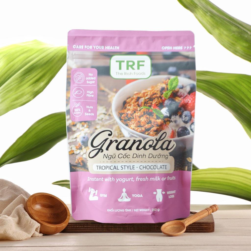 Ngũ cốc Granola Giảm Cân Healthy Ăn kiêng The Rich Foods Socola 250g