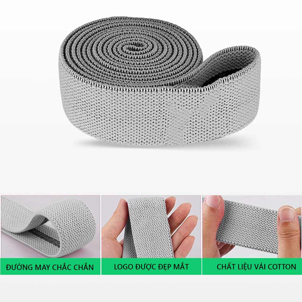 Bộ 3 Dây Kháng Lực Loại Dài 200x3 cm Chuyên Dụng Tập Gym Yoga , tập Mông Đùi , Bắp Chân Cleacco BORO SPORT