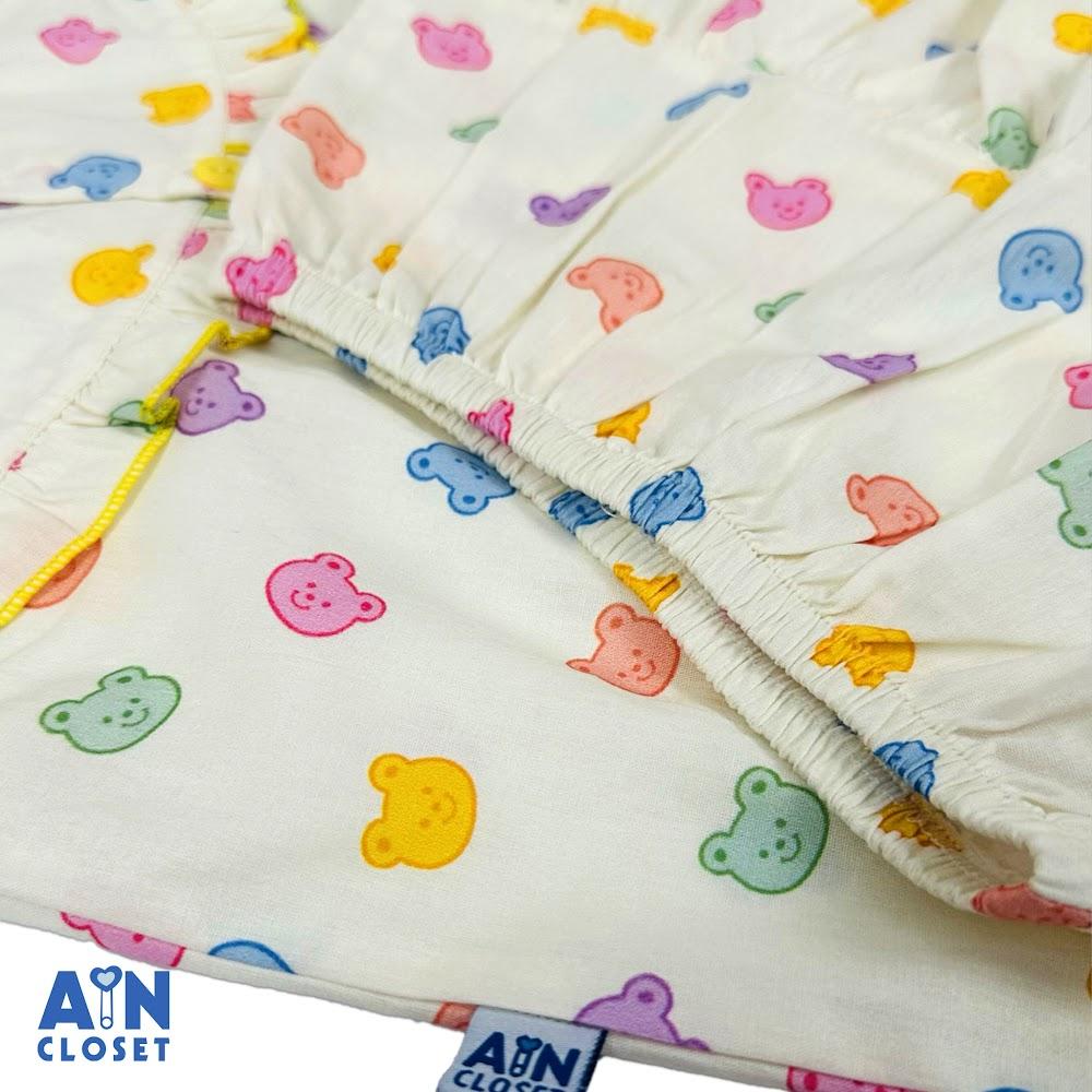 Bộ quần áo Ngắn bé gái họa tiết Gấu Nhiều Màu cotton - AICDBGUZTPS1 - AIN Closet