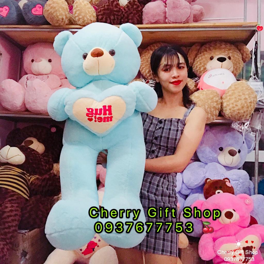 Gấu Bông Teddy Ôm Tim Cao Cấp 1m2 Ảnh Shop Chụp