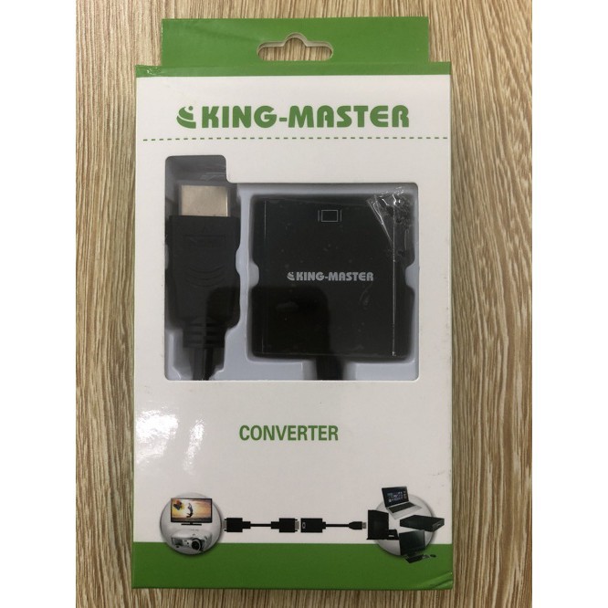 Cáp Chuyển Đổi HDMI H121B KING-MASTER SANG VGA- Hàng Nhập Khẩu