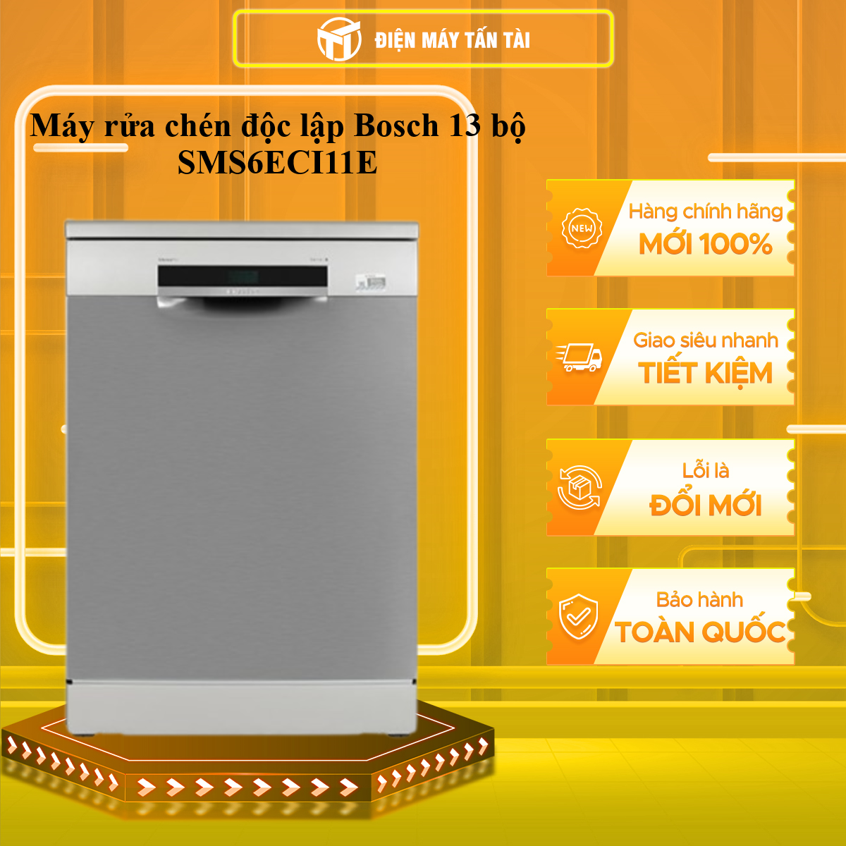 SMS6ECI11E - Máy rửa chén độc lập Bosch SMS6ECI11E - Hàng Chính Hãng
