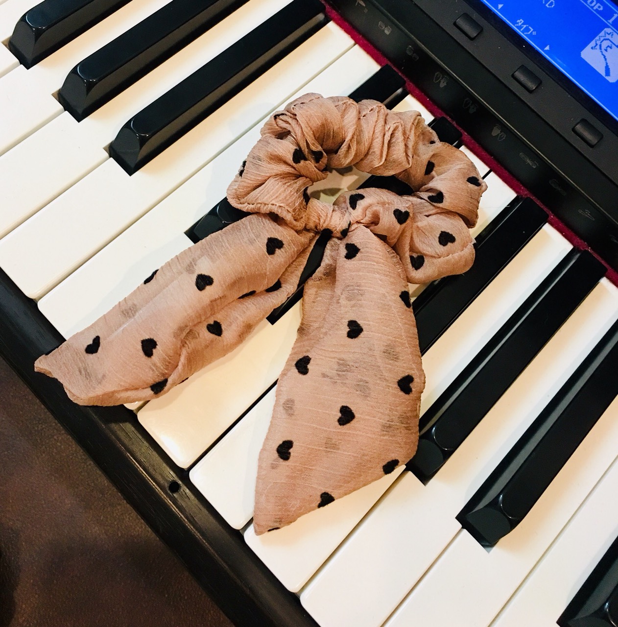 Chun buộc tóc vải/ Cột tóc vả hình nơ xinh HOT HIT COMBO 2 CÁI