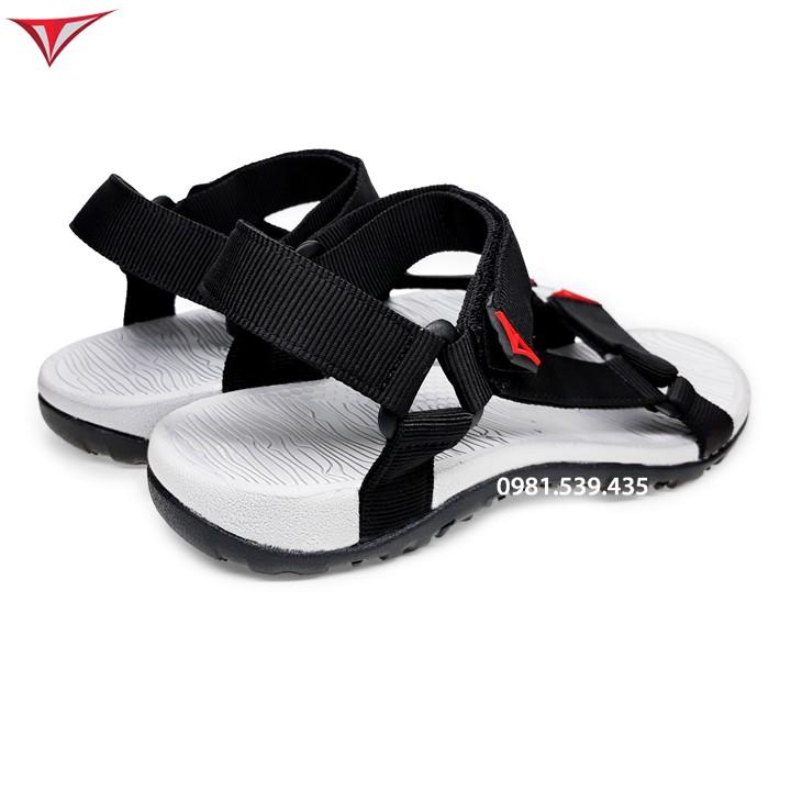 Giày sandal nam đi học Việt Thủy quai chéo đen- VT8