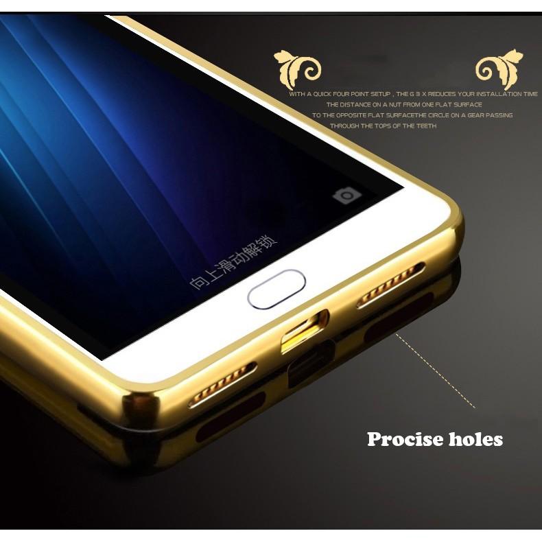 Ốp lưng Meizu M5, M5 Note tráng gương viền kim loại