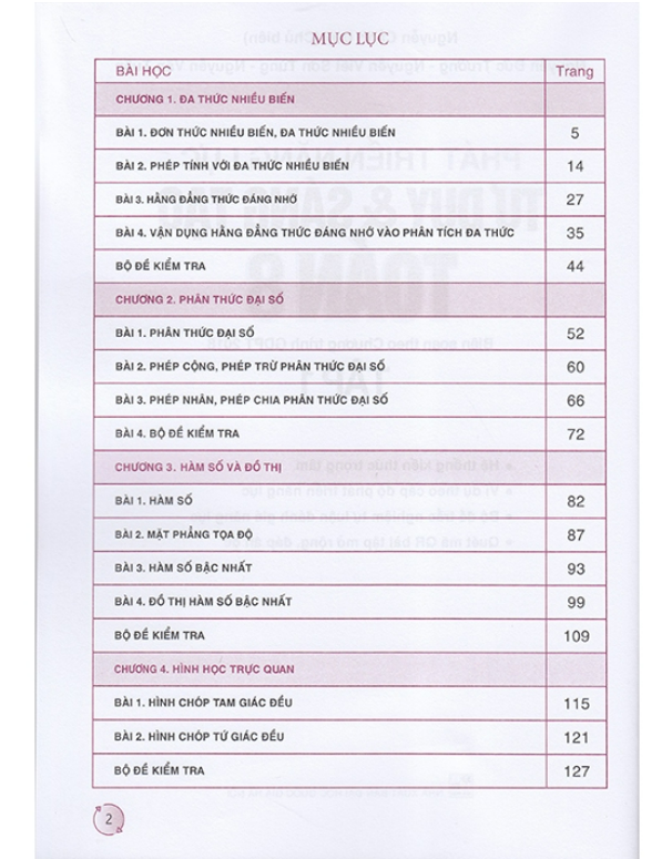 Sách - Phát triển năng lực tư duy và sáng tạo Toán 8 tập 1 (Biên soạn theo chương trình GDPT 2018)