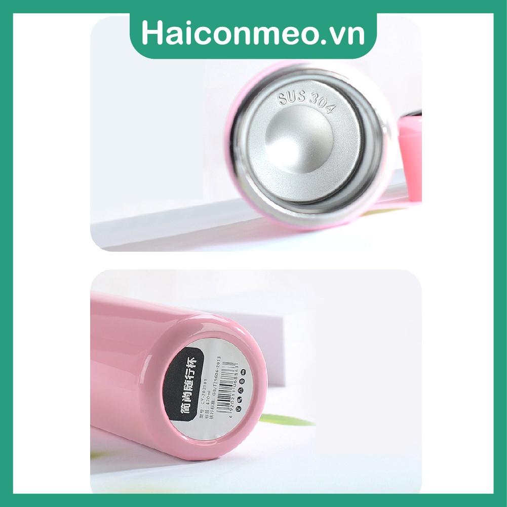 Bình giữ nhiệt lõi inox 304 màu trơn cảm ứng đèn LED hiển thị nhiệt độ, 400ml