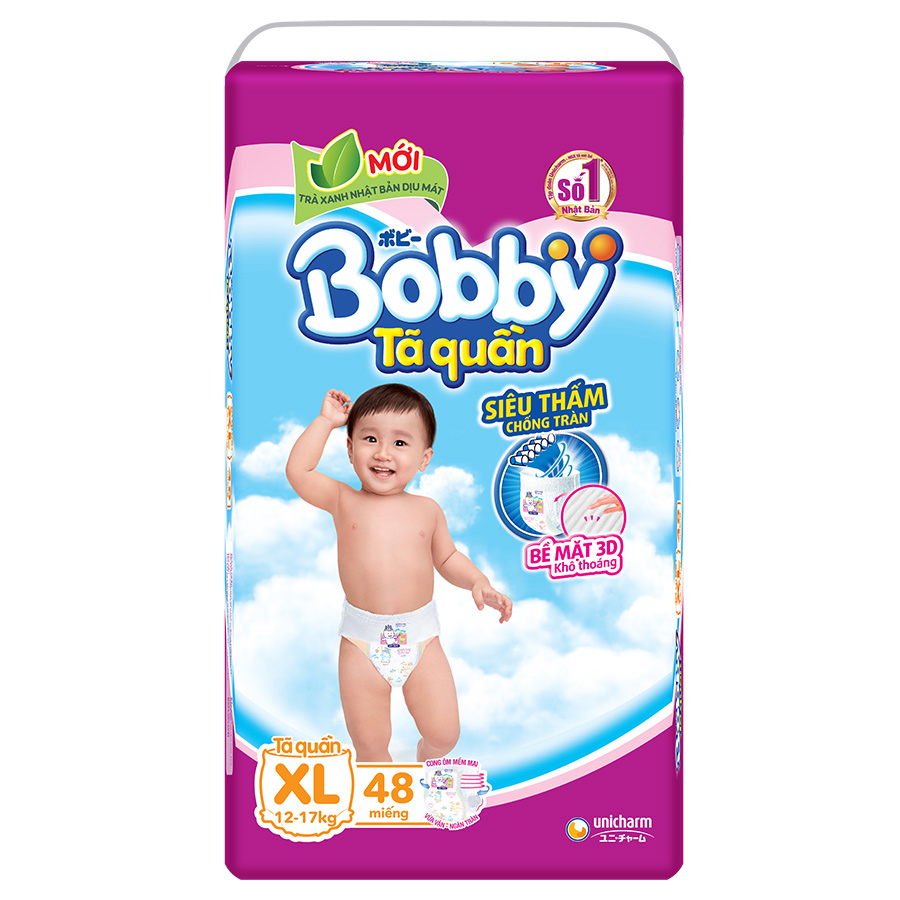 Tã Quần Bobby Gói Siêu Lớn XL48 (48 Miếng)