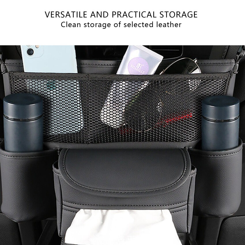 Túi đựng đồ lưng ghế ô tô Leather Car Seat Storage Bag