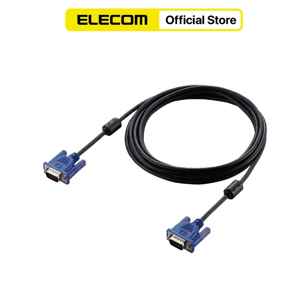 Cáp Màn Hình D-sub15 - Dsub15 Elecom CAC-10BK CAC-20BK CAC-30BK đầy đủ chiều dài - Hàng Chính Hãng