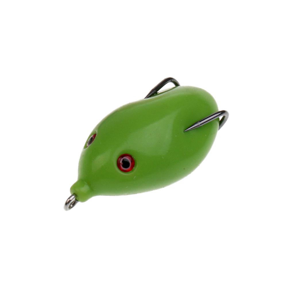 6 Pieces Hollow Frog Fishing Lures Soft Topwater Baits with Tackle Box for Bass Snakehead Saltwater Freshwater Fishing