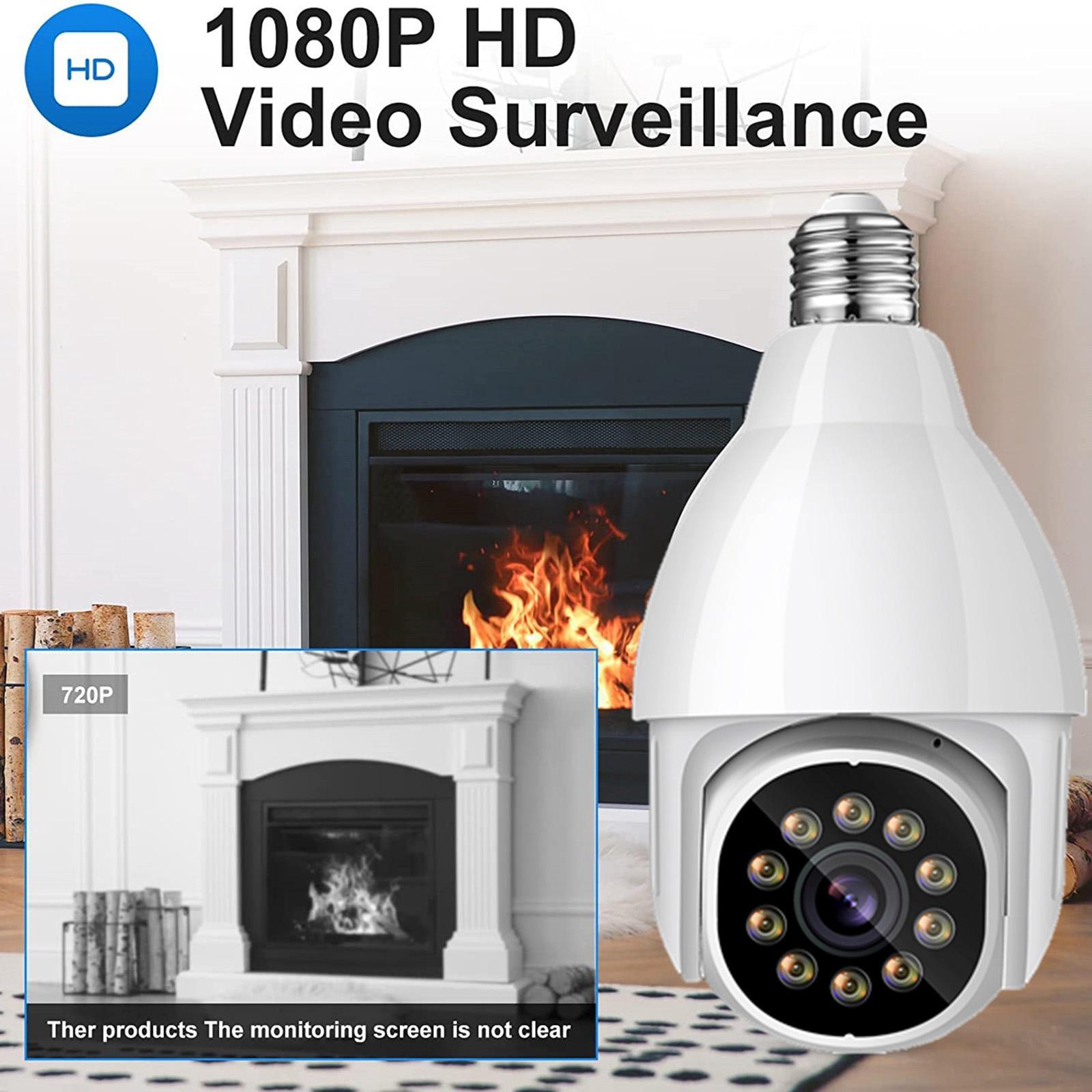 Bulb Shape 2MP E27 WiFi Wireless  Camera IP Camera for