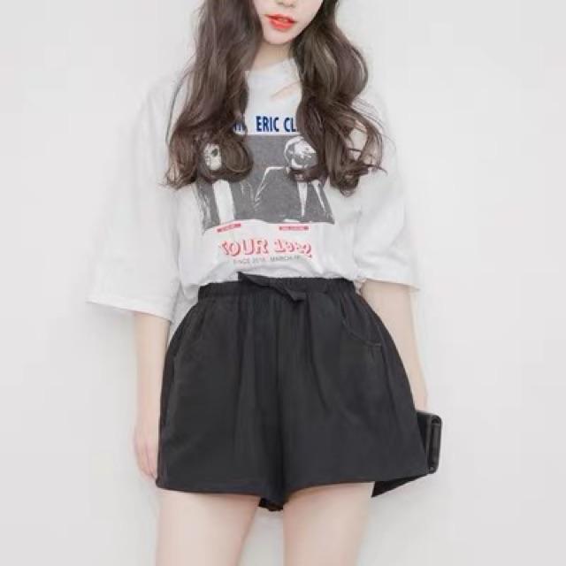 Quần đùi, quần short nữ chất thô đũi ống suông có túi