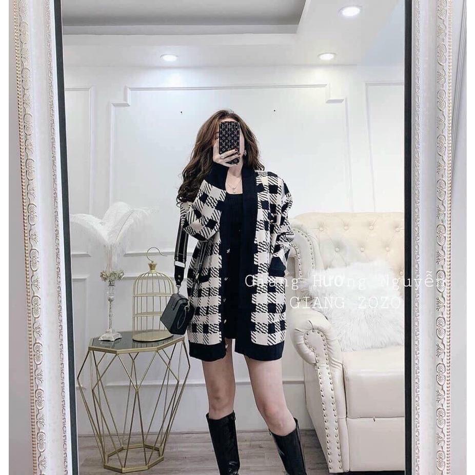 Áo khoác len Bigsize kẻ ô AL115