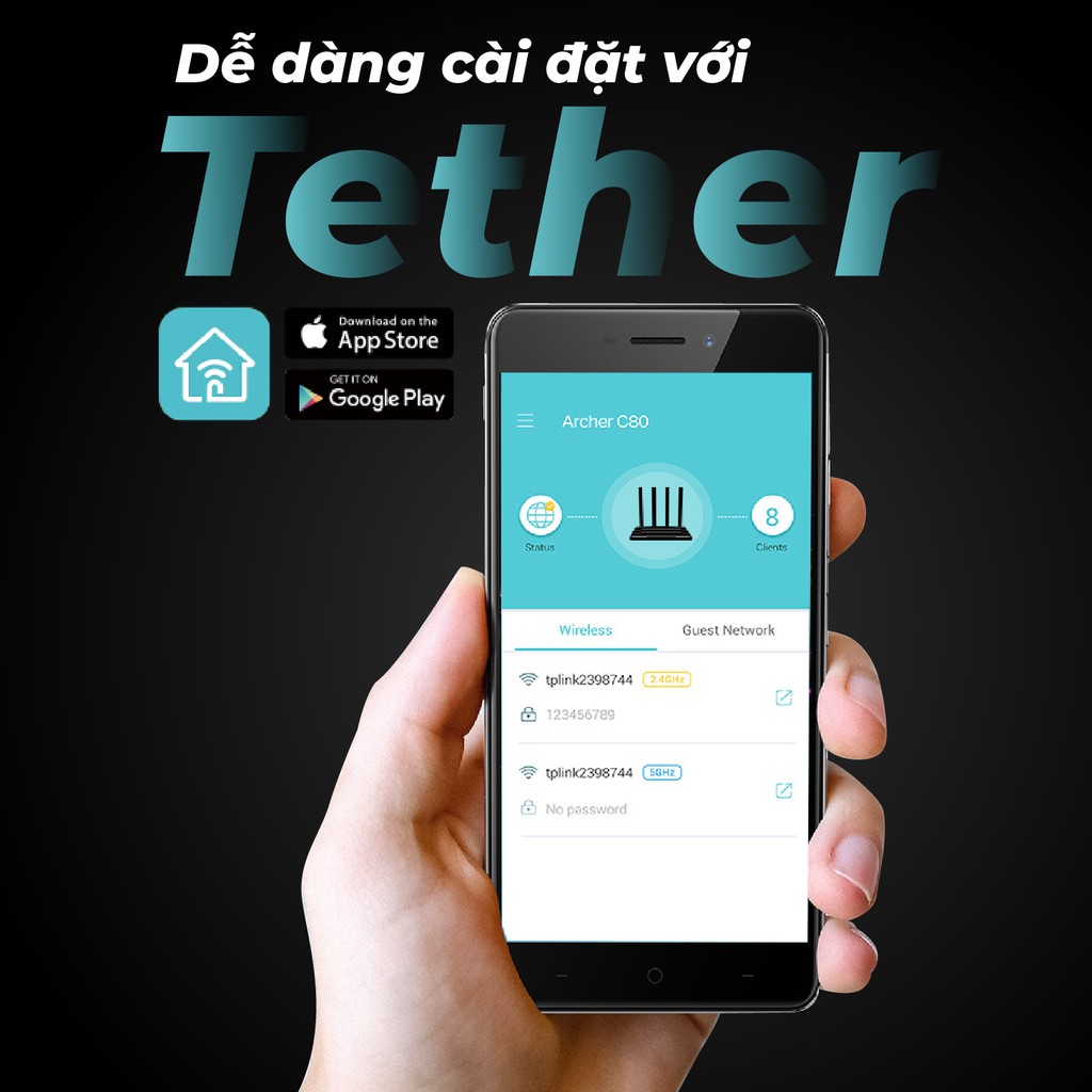 Hình ảnh Bộ Phát Wifi TP-Link Archer C80 Băng Tần Kép MU-MIMO AC1900 - Hàng Chính Hãng