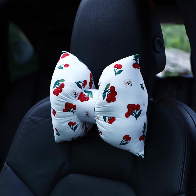 Gối Tựa Đầu Hình Quả Cherry Dễ Thương Sáng Tạo Cho Xe Hơi