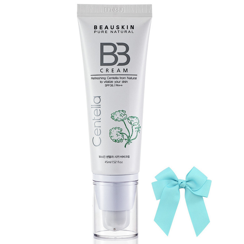 Kem nền BB cream mỏng và mịn da Beauskin Cica Centella Hàn quốc (45ml) và kẹp nơ