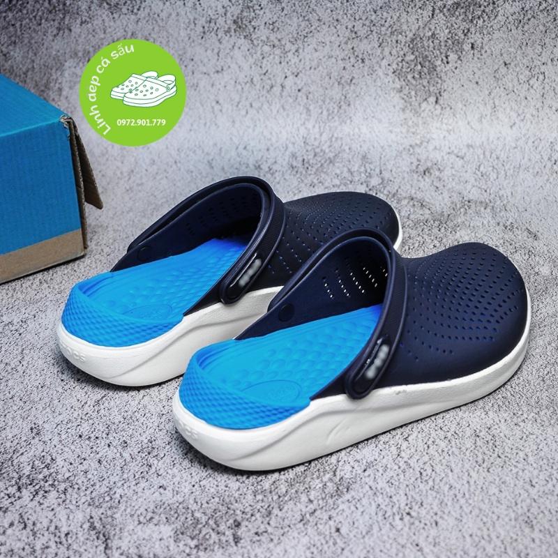 Dép sục cross literide màu navy blu êm mềm nam nữ hàng xuất xịn, mẫu mới, full box